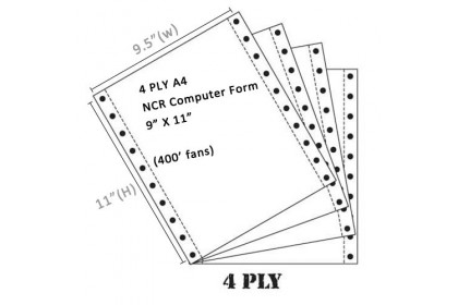 Twin Star A4 NCR Computer Form 4 Ply Twin Star A4 NCR Computer Form 4 Ply