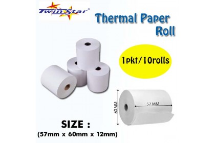 Twin Star Thermal Roll (57mm) 10rolls/PKT