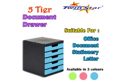 Twin Star Plastic Colour Document Drawer / Document Case Twin Star Plastic Colour Document Drawer / Document Case
