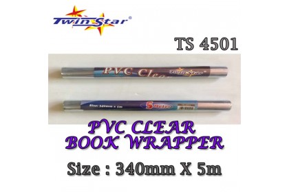 Twin Star PVC Clear Book Wrapper