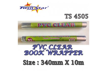 Twin Star PVC Clear Book Wrapper