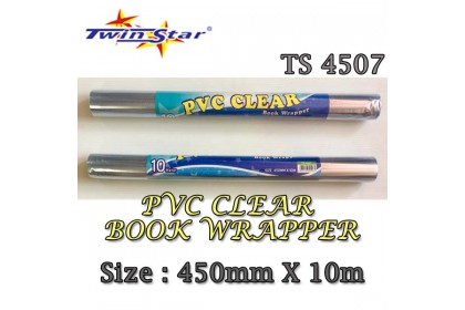 Twin Star PVC Clear Book Wrapper