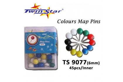 Twin Star Color Paper Clips/Pins/Map Pins