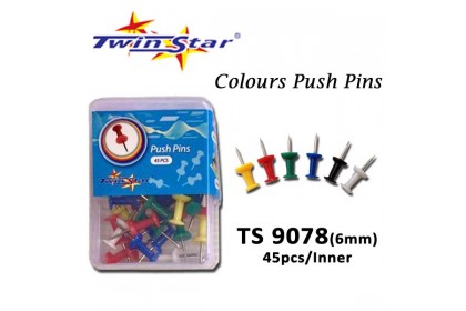 Twin Star Color Paper Clips/Pins/Map Pins