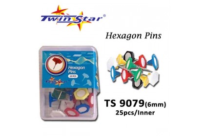 Twin Star Color Paper Clips/Pins/Map Pins