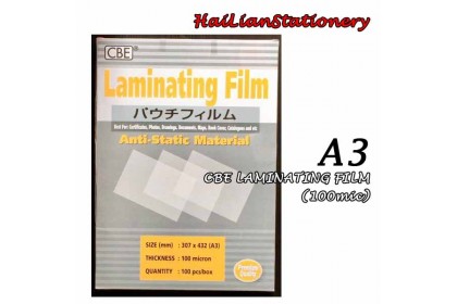 CBE Laminating Film B5/A4/A3 Size /100'sheets