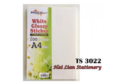 Twin Star A4 White Silimi & Glossy Sticker Twin Star A4 White Silimi & Glossy Sticker