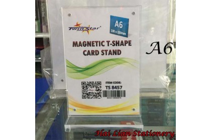 Twin Star Acrylic Magnetic T-Shape Card Stand