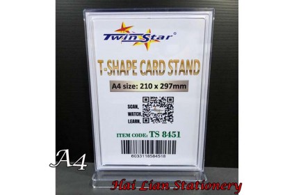 Twin Star Acrylic T-Shape Card Stand