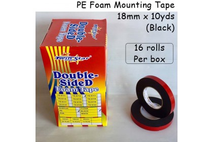 Twin Star Double Sided PE Foam Mounting Tape [black]