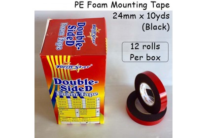 Twin Star Double Sided PE Foam Mounting Tape [black]