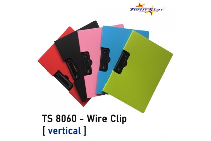 Twin Star A4 Colorful Wire Clip Board With Cover (Top clip / side clip)