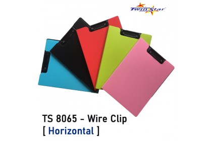 Twin Star A4 Colorful Wire Clip Board With Cover (Top clip / side clip)