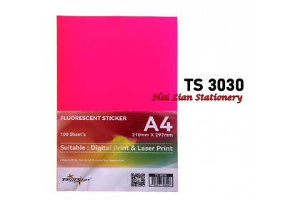 Twin Star A4 Fluorescent Sticker