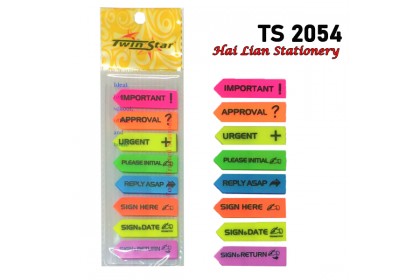 Twin Star Sticky Rainbow Flag Note