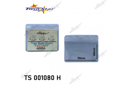 Twin Star Name Badge Holder 60mm x 90mm (Resealable Zipper) Twin Star Name Badge Holder 60mm x 90mm (Resealable Zipper)