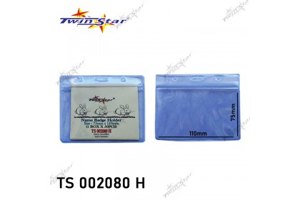Twin Star Name Badge Holder 75mm x 110mm (Resealable Zipper)