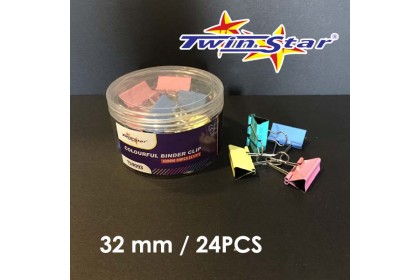 Twin Star Colour Binder Clip